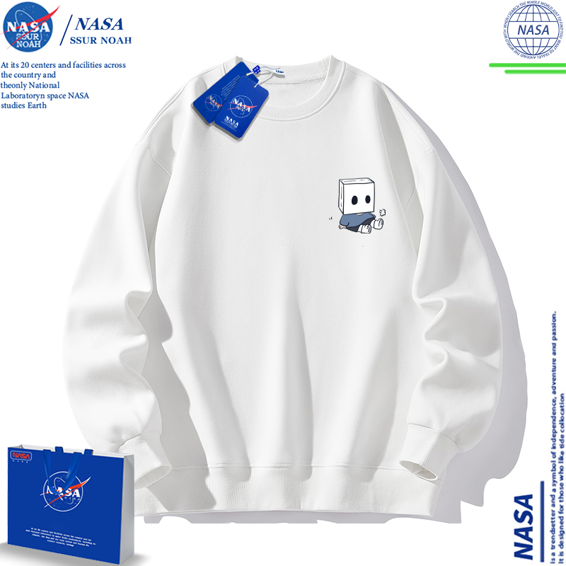 NASA小众设计圆领卫衣男女春秋季