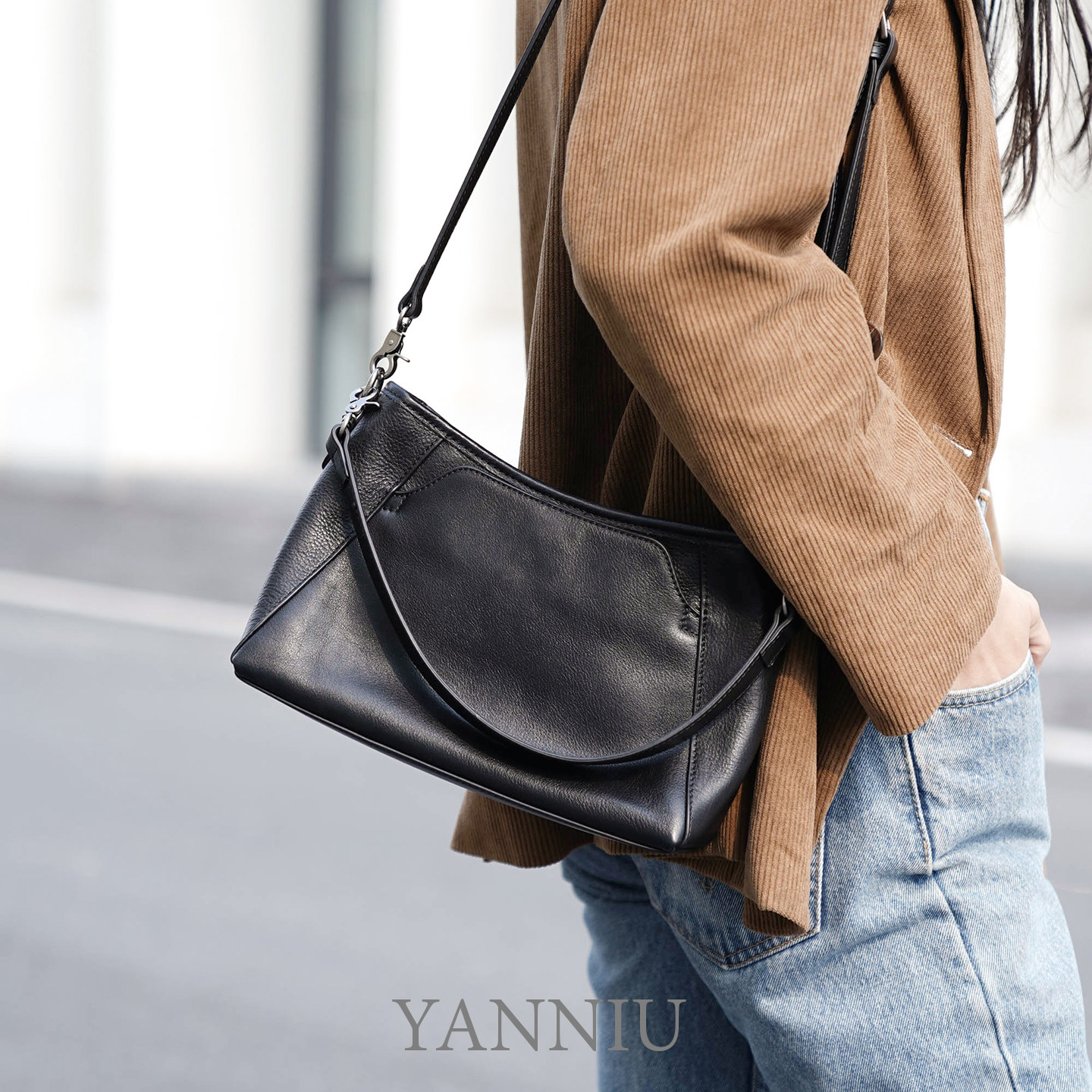 岩牛树膏牛皮油蜡皮腋下包2026新款复古小众女士多功能斜挎包百搭,箱包皮具/热销女包/男包,通用款女包,淘宝优惠券,粉丝福利购,淘宝优惠卷