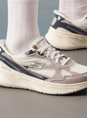 斯凯奇女鞋2025夏季新款EDGERIDE绑带运动鞋缓震跑步鞋训练休闲