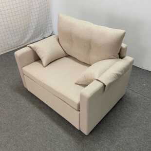 新款直销单人位沙发床 小户型公寓酒店折叠免洗科技绒布可拆洗两