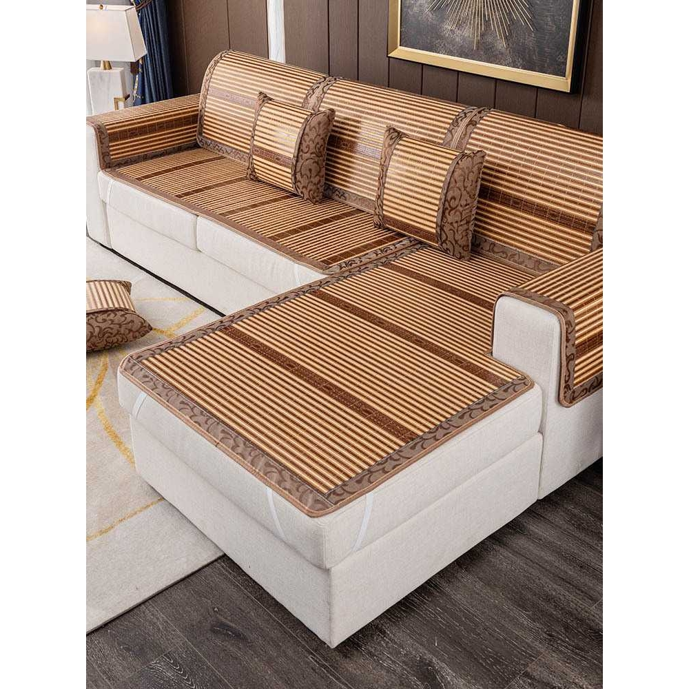 新款直销竹席沙发垫夏季防滑凉席坐垫清凉感沙发盖布巾沙发套罩座