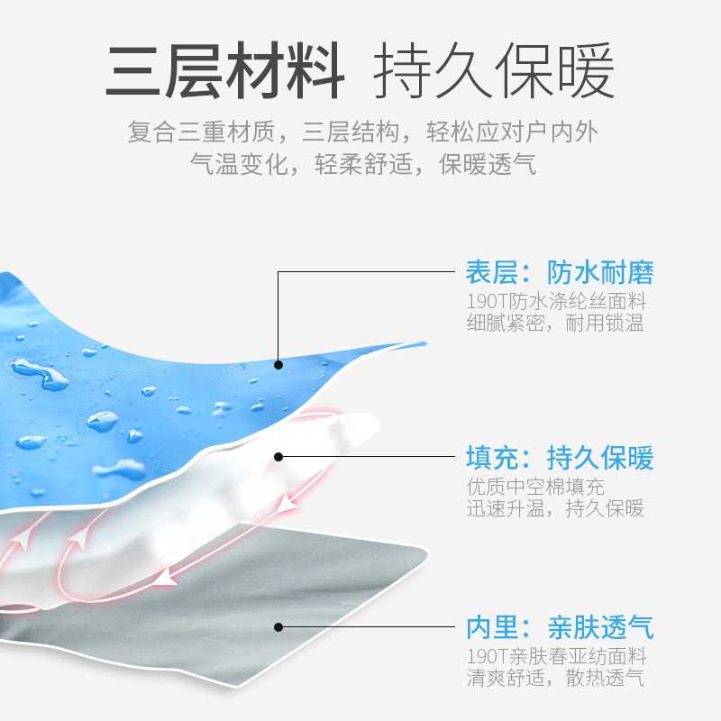 新款直销可伸手保暖睡袋户外露营舒适加厚保暖成人加班午休机洗野