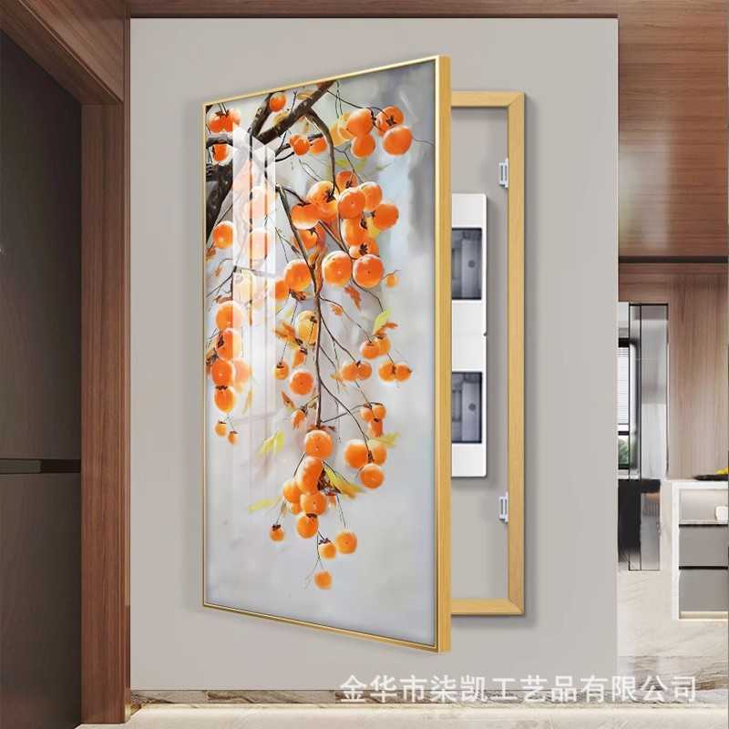 新款直销事事如意电表箱装饰画免打孔大尺寸玄关画挂画正对门开关