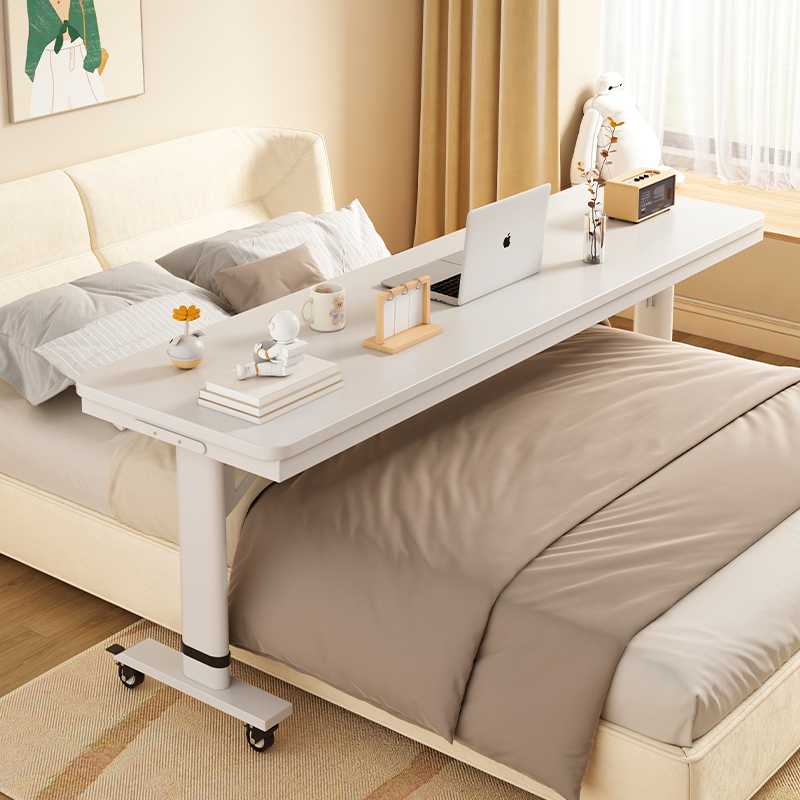 新款直销床边桌跨床桌可移动升降工作台简易长条桌学生书桌懒人跨