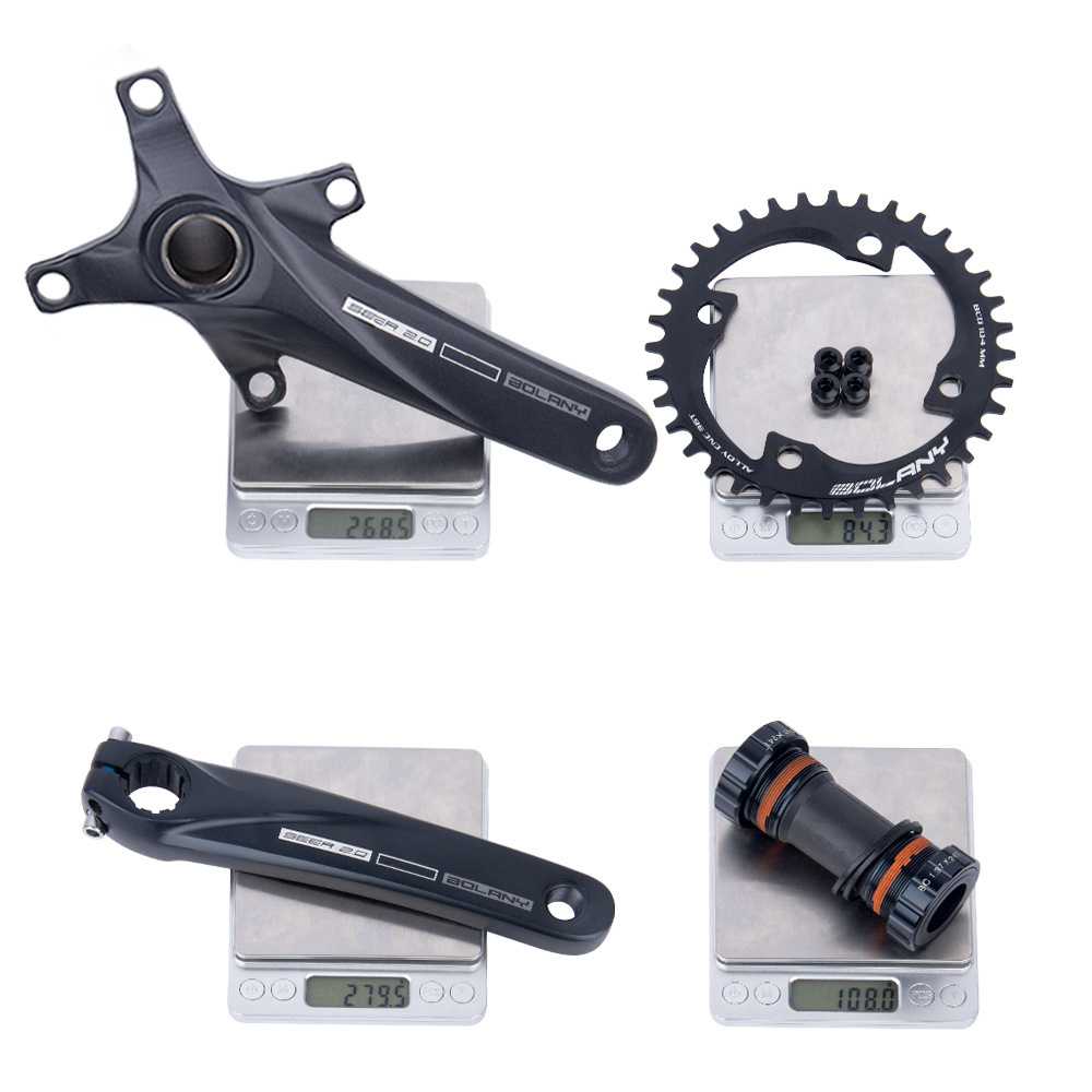 新款直销Bolany山地车中空一体170曲柄组36T牙盘正负齿盘片铝合金