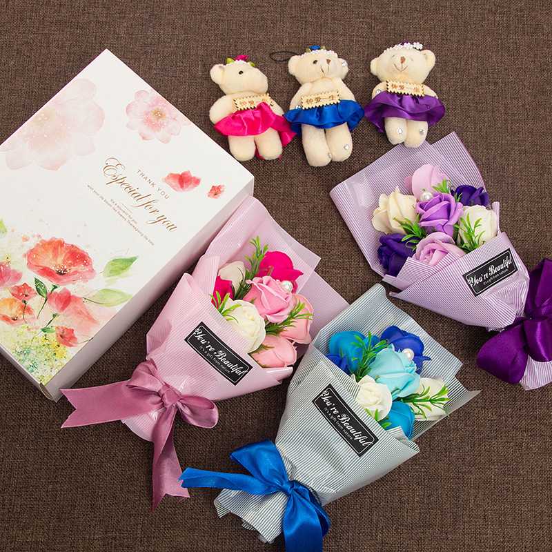 新款直销直供7朵香皂花花束 礼盒款玫瑰花 玫瑰花礼盒8