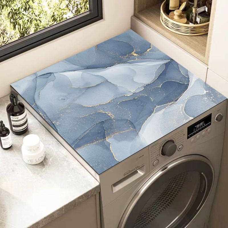 新款直销滚筒洗衣机防尘罩盖垫冰箱顶盖布盖巾硅藻泥防滑防晒垫子