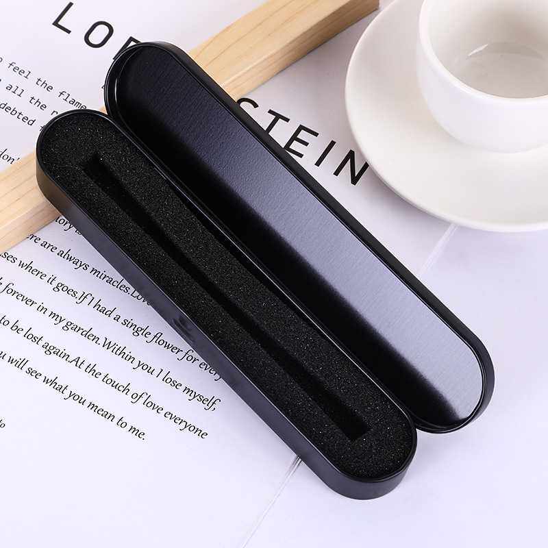 新款直销金属钢笔盒马口海绵铁盒商务圆珠笔礼盒礼品广告笔盒定