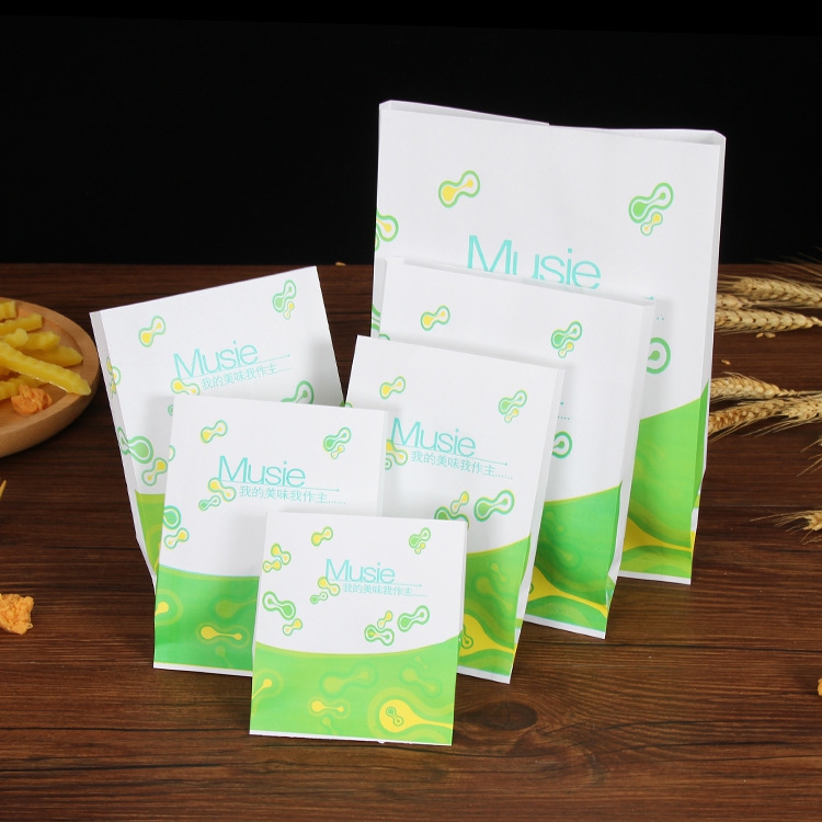 新款直销一次性食品淋膜防油纸袋薯条炸鸡小吃袋鸡排包装打包纸袋