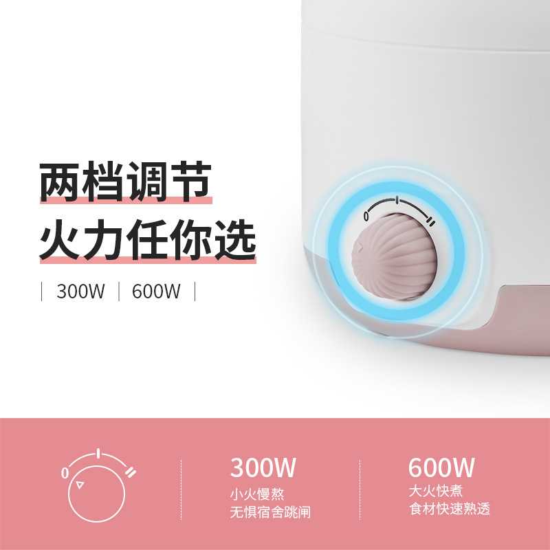 新款直销SAST学生宿舍电煮锅304不锈钢蒸煮多功能一体家用电热锅