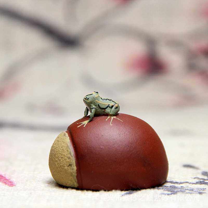 新款直销喷水紫砂茶宠 板栗青蛙 直供 茶盘摆件 全部产品支持混批,餐饮具,茶宠摆件,淘宝优惠券,粉丝福利购,淘宝优惠卷