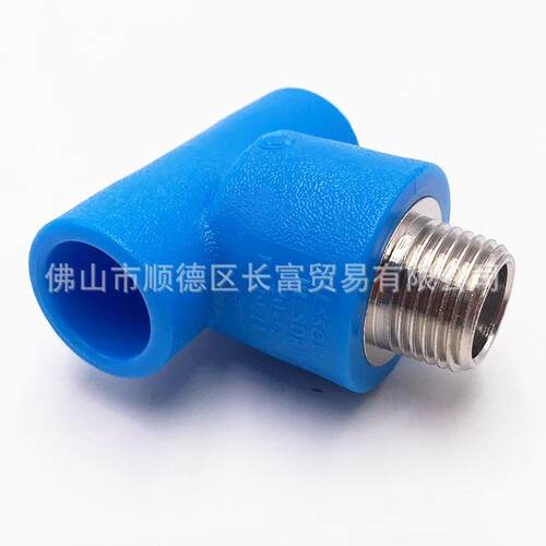 新款直销PE100注塑承插外螺纹三通20×1/2寸-75×2-1/2寸热熔外牙