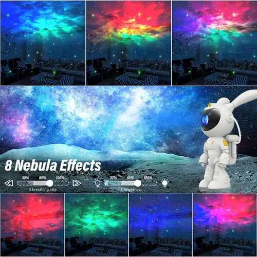 新款直销跨境爆款月球兔星空投影太空兔满天星小夜灯卧室床头氛围