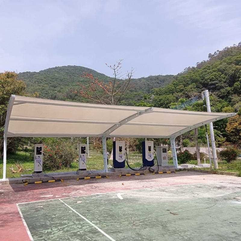 新款直销张拉膜结构景观雨棚工程防雨遮阳帐篷户外停车棚工程施工