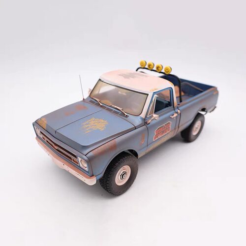 ACME 1967雪佛兰 Chevrolet K-10 皮卡 后勤推拖车1:18汽车模型