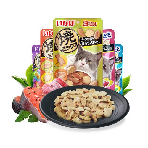 伊纳宝妙好CIAO猫零食混拼宠物烤鱼多多烤鸡肉卷 烤海鲜互动零食