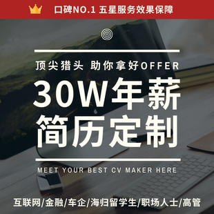 简历制作个人定制优化修改润色高端猎头简历英文简历设计制作代写