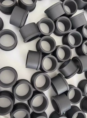 PTFE四氟轴套白色密封圈耐酸碱聚四氟乙烯石墨圆形管套耐高温黑色