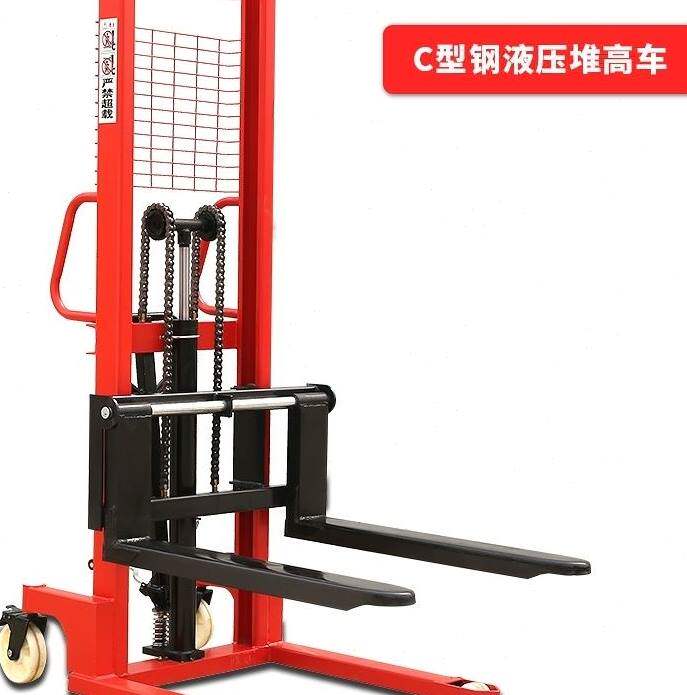 叉车手动叉车小型叉车升降叉车液压堆高车升高车堆垛1吨2吨不包邮