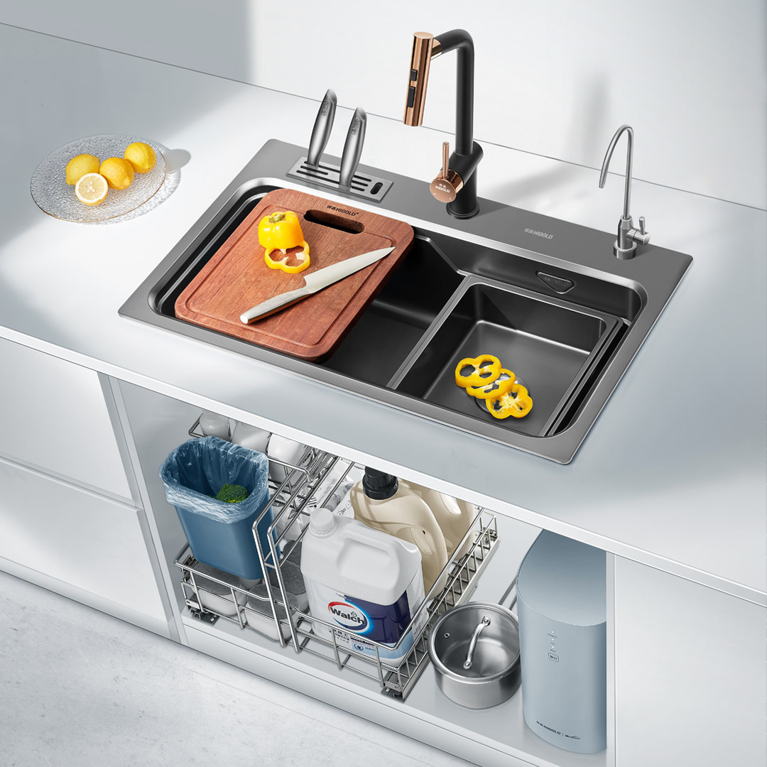 悍高bl2.0系列水槽厚面板单槽920244/920255洗碗盆800*470*217mm