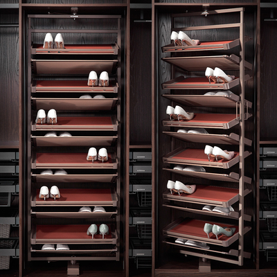 苏柏瑞（云端系列）旋转鞋架120801家用衣橱衣帽间360度推拉式