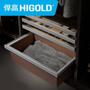 悍高AMN皮篮衣柜拉篮分类储物篮整理收纳衣帽间五金家用柜体配件