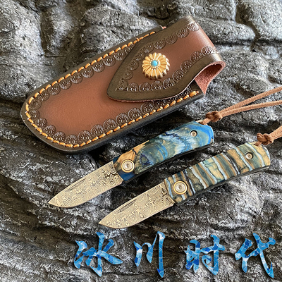 新款瑞典进口瑞粉手工高硬度锋利折刀臼齿手柄收藏把玩