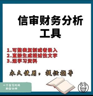 信审报告编写财务分析工具自动生成文字描述流贷测试指标计算
