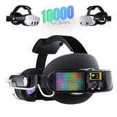适用quest3头戴quest3s续航头戴10000mAh唯美特Meta头带头戴vr眼镜配件磁吸电池续航久舒适耐用呼吸灯收纳包