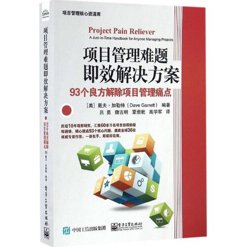 正版包邮项目管理难题即效解决方案:93个良方解除项目管理痛点(美)Dave Garrett(戴夫·加勒特)　编著,吕勇　等译电子工业出版社