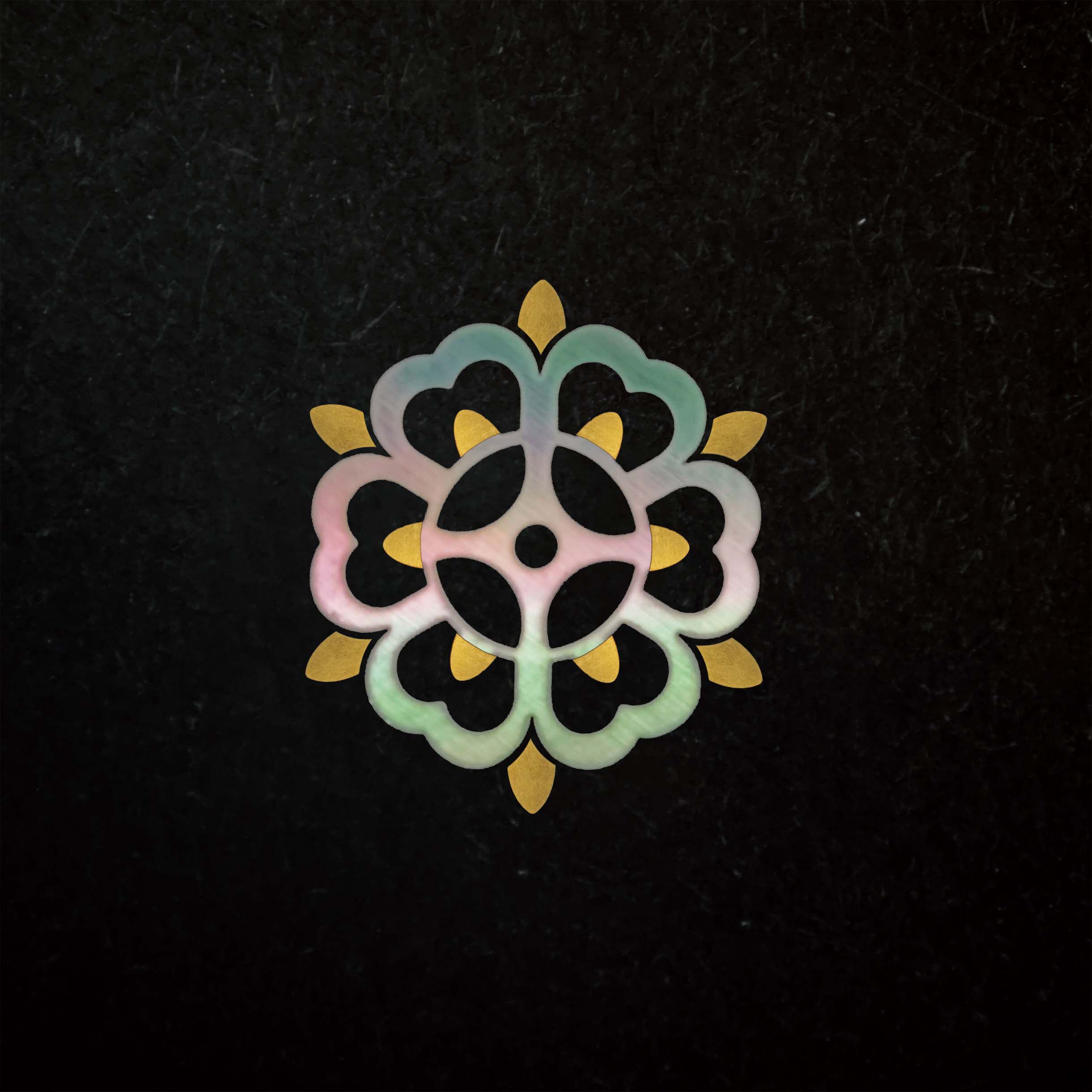 螺钿 团花圆（黄铜） 琵琶纹 音符螺钿 夜光贝 青贝 大漆 漆器