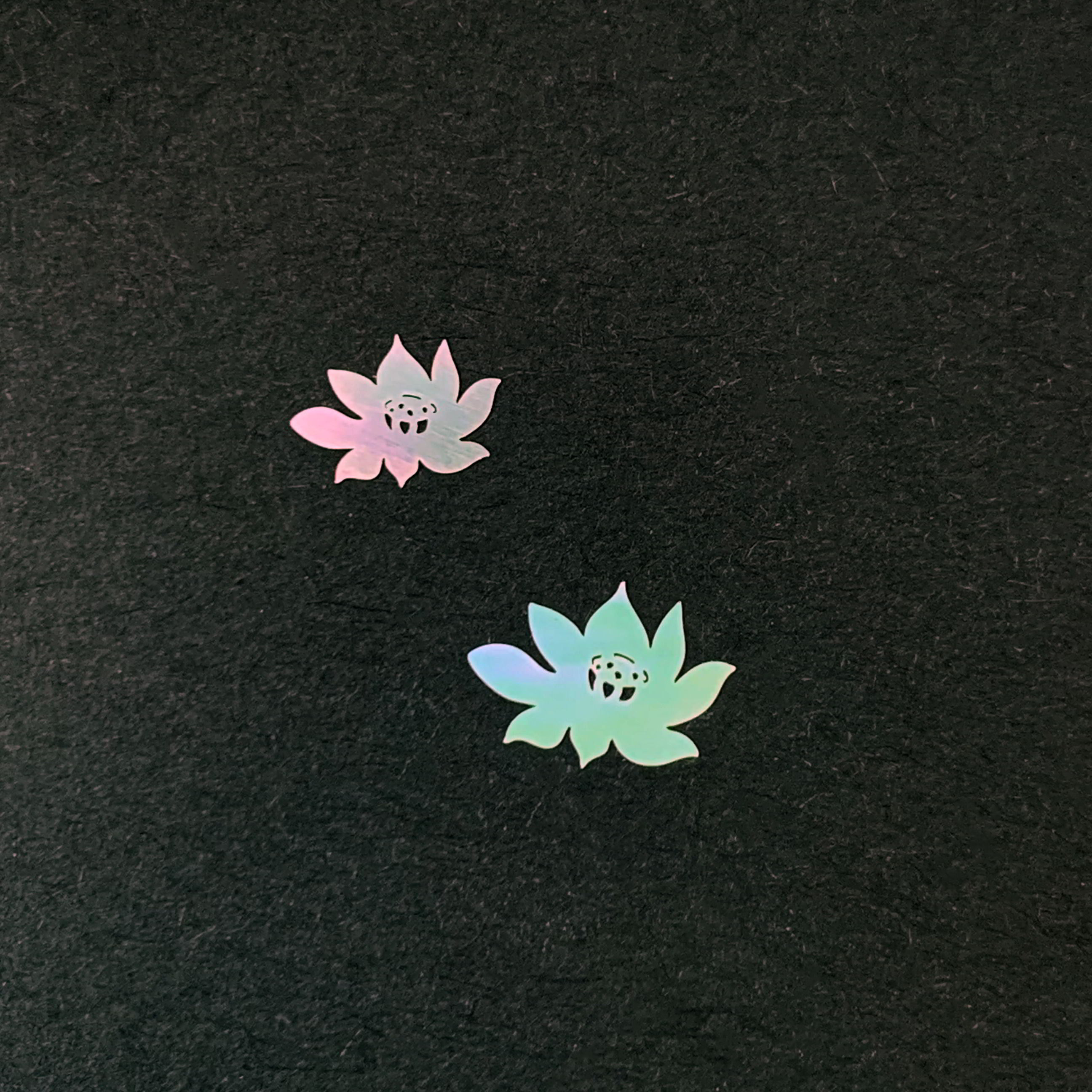 螺钿 手绘花朵 荷花01号 夜光贝 青贝 大漆 漆器