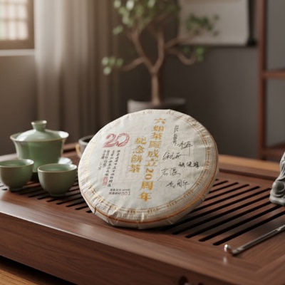 2025年 20周年纪念饼 冰岛五寨熟饼 357克 普洱熟茶