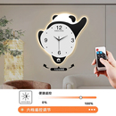饰时钟 挂墙钟夜光装 客厅家用时尚 大熊猫创意可爱静音挂钟2024新款