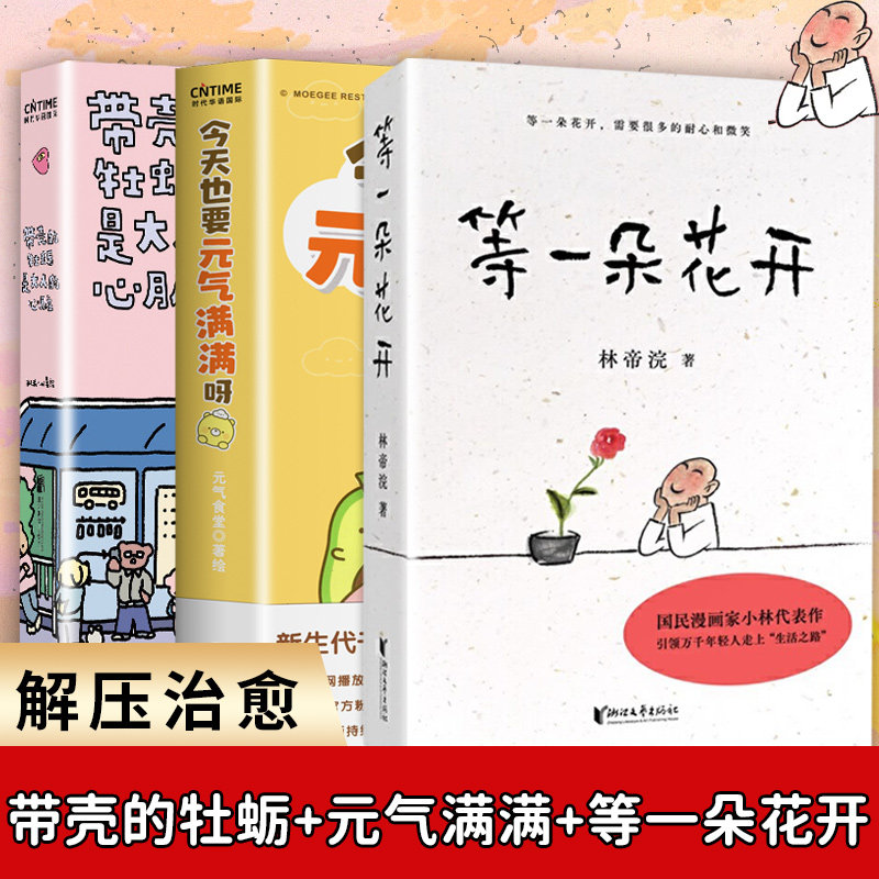 搜书正版等一朵花开+带壳的牡蛎+今天也要元气满满 中国诗词大会舞台水墨绘制人人文摄影师林帝浣小林书画散文随笔集 中央电视台