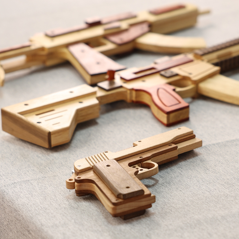 皮筋玩具枪玩伴儿木质m416