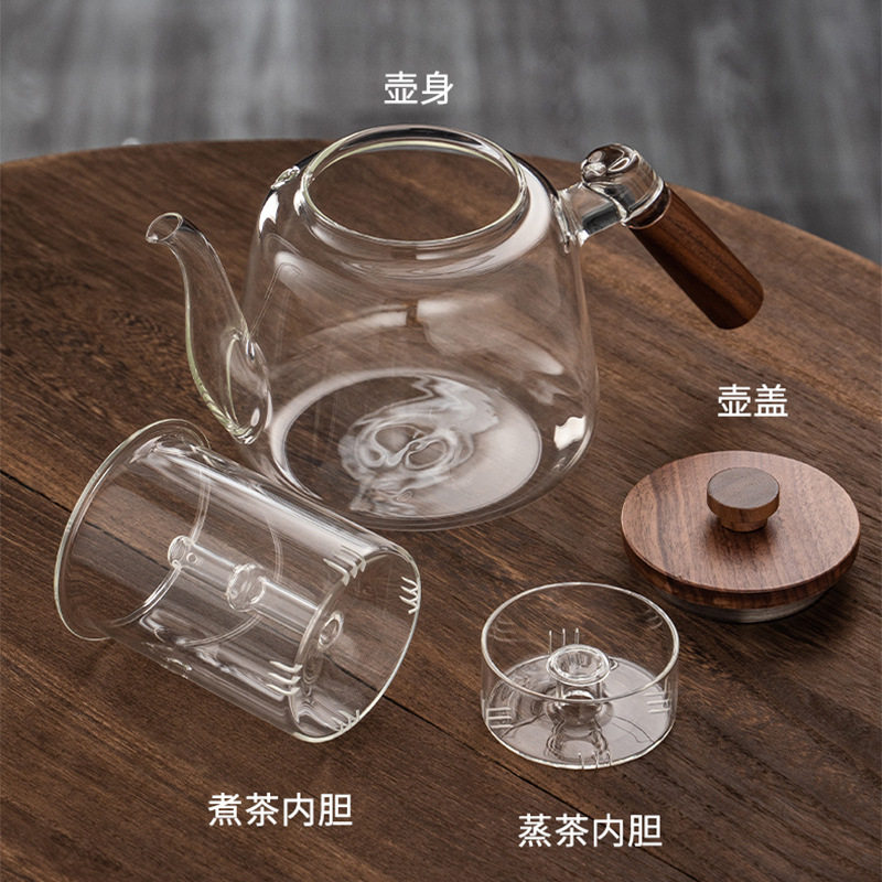 耐高温茶壶配件高硼硅玻璃煮茶器蒸煮一体电陶炉胡桃木盖茶壶盖,餐饮具,茶道/零配,淘宝优惠券,粉丝福利购,淘宝优惠卷