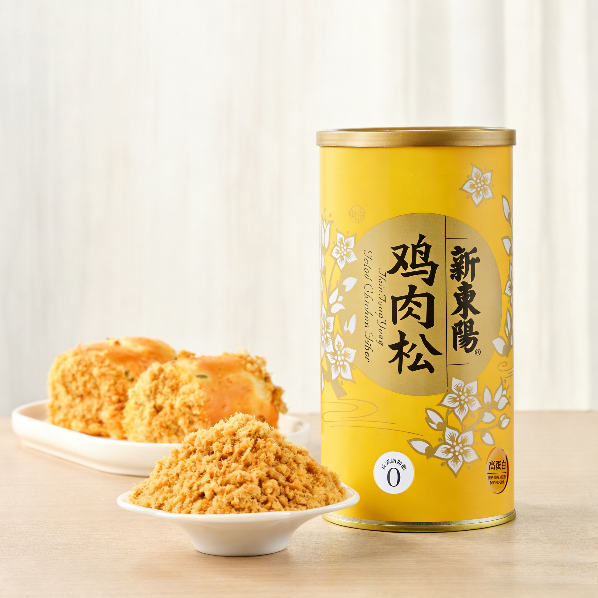【新东阳旗舰店】台湾风味鸡肉松肉酥松美味拌饭料面包213g/ 罐
