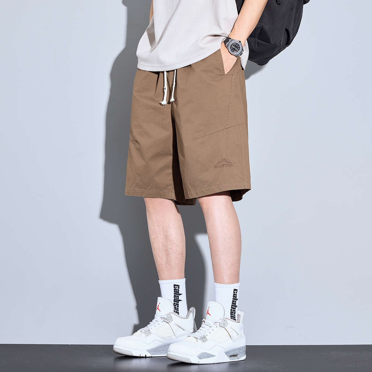 Kuvine夏季纯棉短裤男