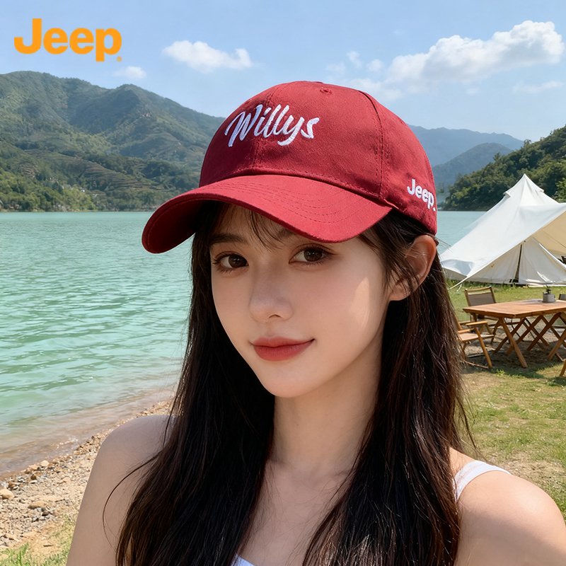 JEEP棒球帽女秋冬深顶大头围帽子