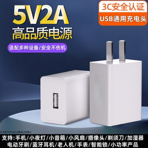 小功率电子产品通用USB充电器头