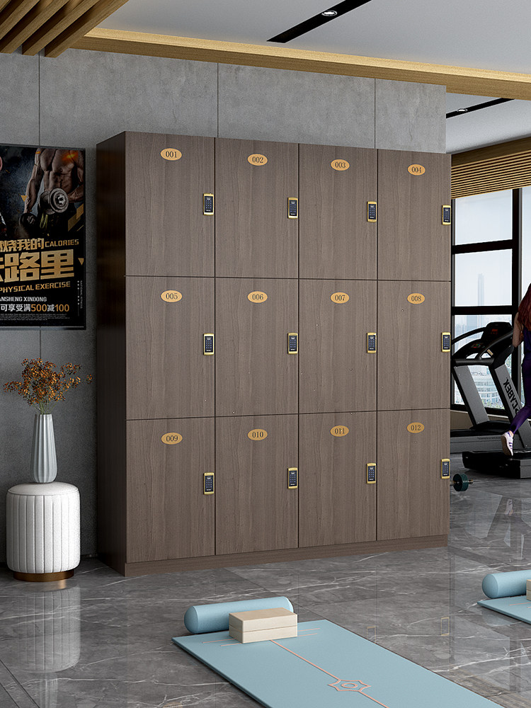 理发店储物柜健身房瑜伽工作室美容院储物袋储物柜员工柜发廊木制