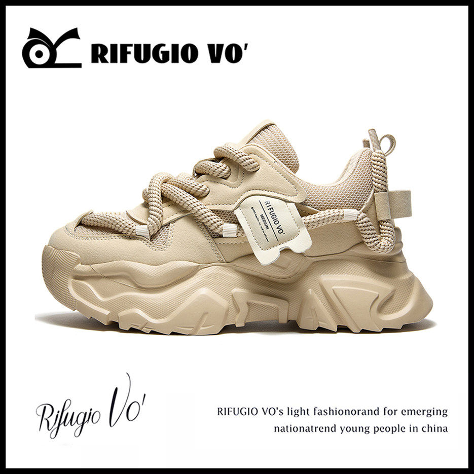 Rifugio Vo'老爹鞋男款春季5cm增高厚底潮牌高级感网面休闲运动鞋