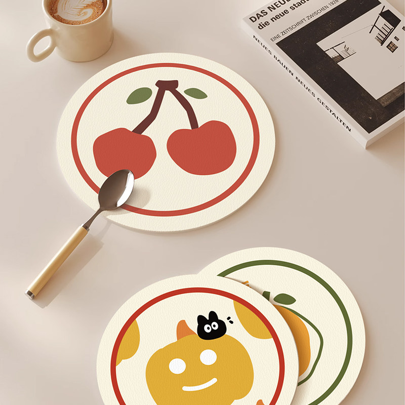 水果卡通隔热垫吸水速干防霉杯垫盘子杯子锅碗垫防烫耐高温餐桌垫,居家布艺,餐垫,淘宝优惠券,粉丝福利购,淘宝优惠卷