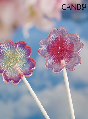 CANDY KEY纯手工水晶樱花棒棒糖樱花季可diy花束520礼物