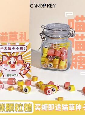 【新品】CANDY KEY猫咪颗粒糖罐装糖果高颜值买糖送猫草卡