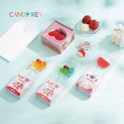 【新品】CANDY KEY手工mini荔枝造型棒棒糖新款现货创意趣味糖果