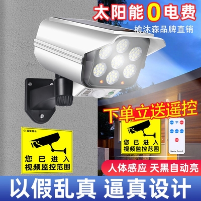 太阳能庭院灯户外仿真监控摄像头