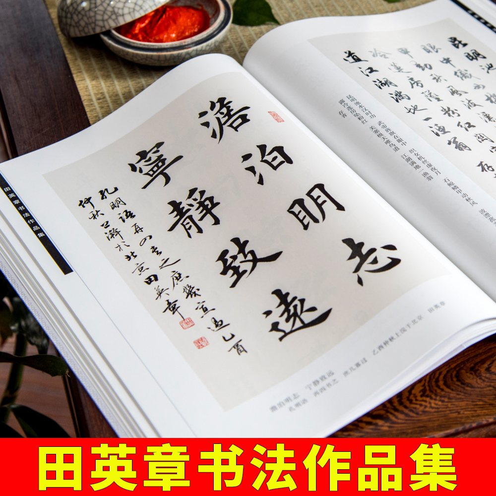 田英章书毛笔书法作品集 欧体楷书行书192幅作品精选欧楷行书楷书字帖初学者临摹诗词楹联作品范本章法解析条幅扇面中堂等