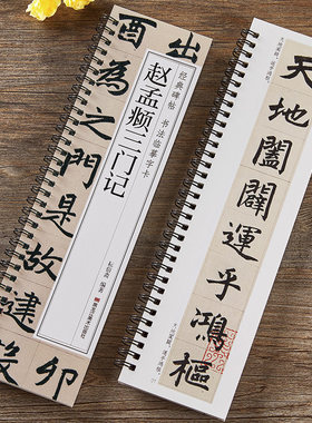 元赵孟頫三门记楷书毛笔书法字帖经典碑帖书法临摹字卡赵孟俯赵体近距离临摹卡毛笔字帖